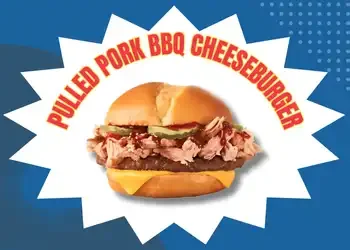 pulled pork bbq cheeseburger