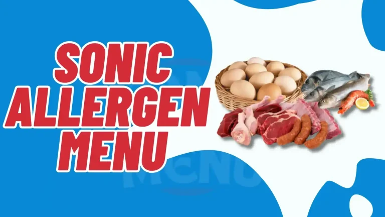 Sonic Allergen Menu