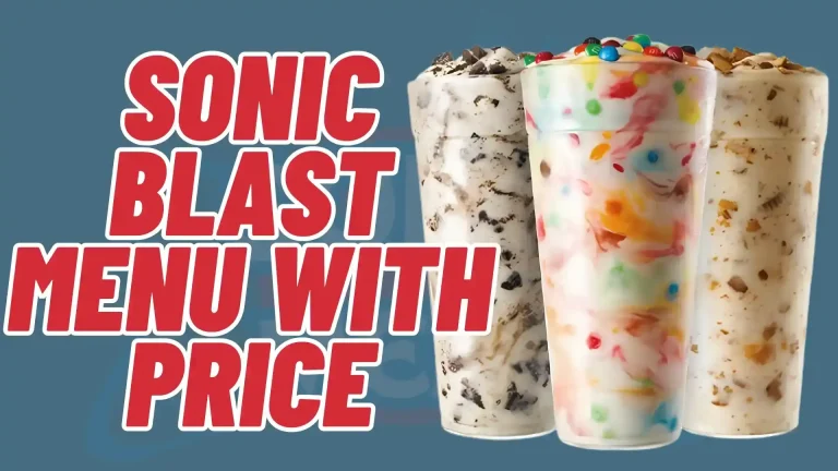 sonic blast menu with price