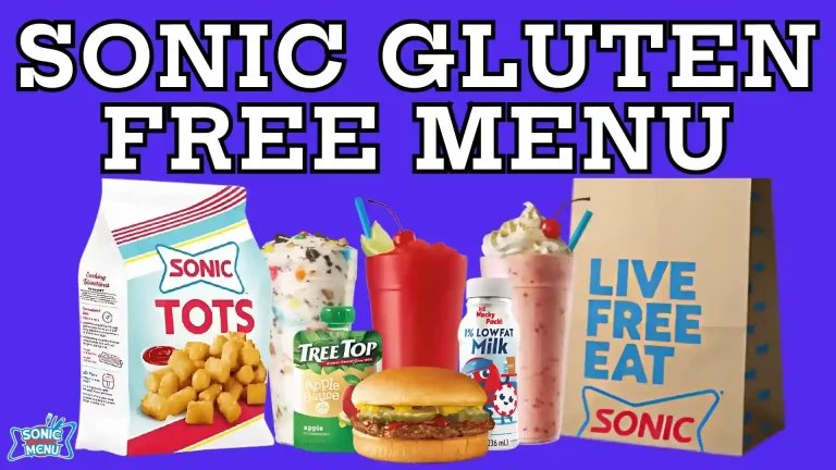 Sonic Gluten Free Menu