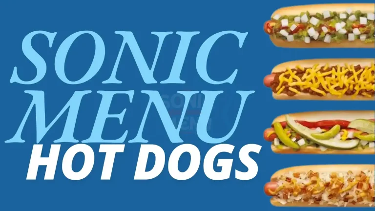 Sonic Hot Dog Menu with Price