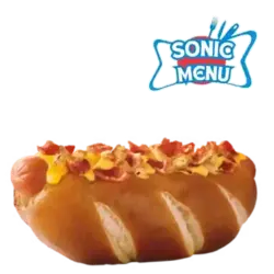 sonic menu cheesy bacon pretzel dog