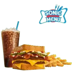 super sonic cheesy bacon stack combo